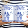 A Friend Is God's Way Of Making Sure We Never Walk Alone Toile - Personalized White Edge-to-Edge Mug A Friend Is God's Way Of Making Sure We Never Walk Alone Toile - Personalized White Edge-to-Edge Mug