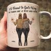 A Friend Is God's Way Personalized White Ceramic Mug for Best Friends