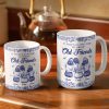 A Friend Is God's Way Toile Pattern - Personalized White Edge-to-Edge Mug A Friend Is God's Way Toile Pattern - Personalized White Edge-to-Edge Mug