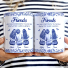 A Friend Is God's Way Toile Pattern - Personalized White Edge-to-Edge Mug A Friend Is God's Way Toile Pattern - Personalized White Edge-to-Edge Mug