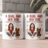 A Girl A Man And Their Dogs - A Bond That Can't Be Broken - Personalized Mug A Girl A Man And Their Dogs - A Bond That Can't Be Broken - Personalized Mug