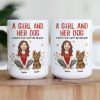 A Girl A Man And Their Dogs - A Bond That Can't Be Broken - Personalized Mug A Girl A Man And Their Dogs - A Bond That Can't Be Broken - Personalized Mug