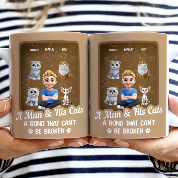 A Girl And Her Cat A Bond That Can't Be Broken Toy Box - Personalized White Edge-to-Edge Mug A Girl And Her Cat A Bond That Can't Be Broken Toy Box - Personalized White Edge-to-Edge Mug