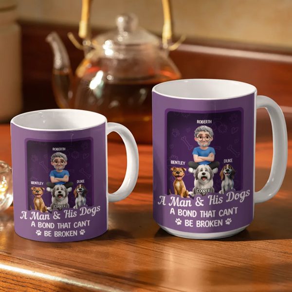 A Girl And Her Dog A Bond That Can't Be Broken Toy Box - Personalized White Edge-to-Edge Mug A Girl And Her Dog A Bond That Can't Be Broken Toy Box - Personalized White Edge-to-Edge Mug