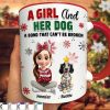 A Girl And Her Dog Christmas - Personalized Accent Mug