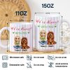 A Girl And Her Dog Stripe Colors - Personalized White Edge-to-Edge Mug A Girl And Her Dog Stripe Colors - Personalized White Edge-to-Edge Mug