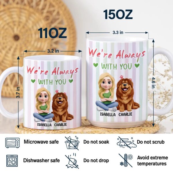 A Girl And Her Dog Stripe Colors - Personalized White Edge-to-Edge Mug A Girl And Her Dog Stripe Colors - Personalized White Edge-to-Edge Mug