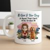 A Girl & Her Dog Ceramic Mug, Personalized Keepsake Gift for Dog Moms, Cute Sunset Illustration for Cozy Coffee A Girl & Her Dog Ceramic Mug, Personalized Keepsake Gift for Dog Moms, Cute Sunset Illustration for Cozy Coffee