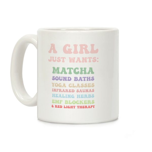 A Girl Just Wants: Wellness List Coffee Mug A Girl Just Wants: Wellness List Coffee Mug