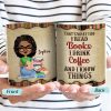 A Girl Who Loves Books Reading - Reading Gift - Personalized Custom White Edge-to-Edge Mug A Girl Who Loves Books Reading - Reading Gift - Personalized Custom White Edge-to-Edge Mug