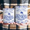 A Girl Who Loves Books Toile De Jouy - Personalized Mug