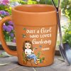 A Girl Who Loves Gardening - Personalized Plant Pot Ceramic Mug A Girl Who Loves Gardening - Personalized Plant Pot Ceramic Mug