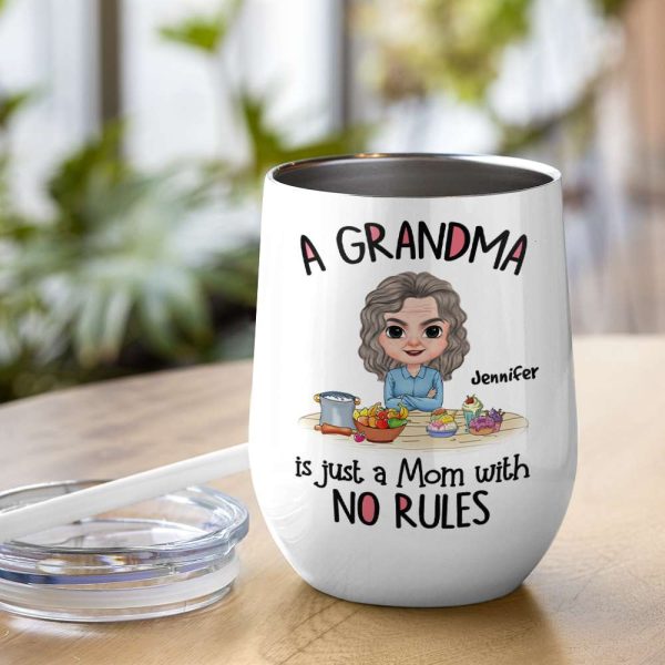 A Grandma Is Just A Mom With No Rules, Personalized Mug, Gift For Mom, Mother's Day Gift A Grandma Is Just A Mom With No Rules, Personalized Mug, Gift For Mom, Mother's Day Gift
