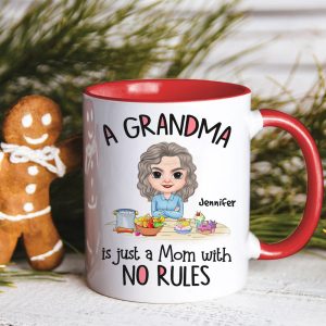 A Grandma Is Just A Mom With No Rules, Personalized Mug, Gift For Mom, Mother's Day Gift