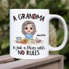 A Grandma Is Just A Mom With No Rules, Personalized Mug, Gift For Mom, Mother's Day Gift A Grandma Is Just A Mom With No Rules, Personalized Mug, Gift For Mom, Mother's Day Gift