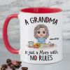 A Grandma Is Just A Mom With No Rules, Personalized Mug, Gift For Mom, Mother's Day Gift A Grandma Is Just A Mom With No Rules, Personalized Mug, Gift For Mom, Mother's Day Gift