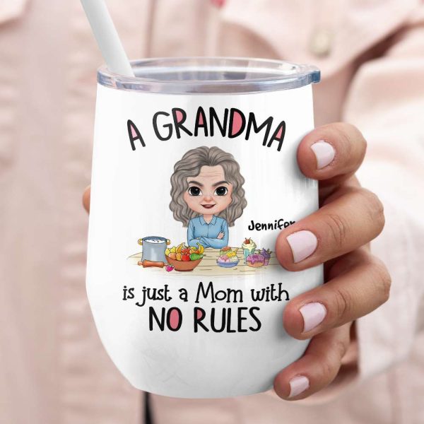 A Grandma Is Just A Mom With No Rules, Personalized Mug, Gift For Mom, Mother's Day Gift A Grandma Is Just A Mom With No Rules, Personalized Mug, Gift For Mom, Mother's Day Gift