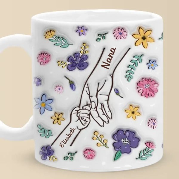 A Grandmother Always Has Time For You - Family Personalized Custom 3D Inflated Effect Printed Mug - Gift For Mom, Grandma