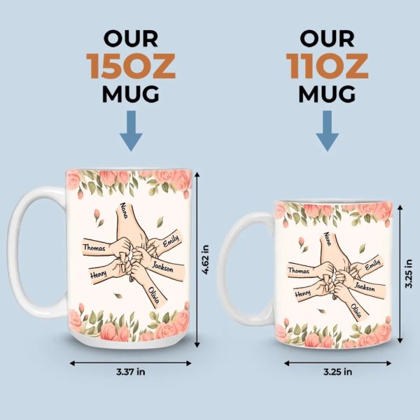 A Grandmother's Love Is Forever And Always - Family Personalized Custom Mug - Gift For Mom, Grandma A Grandmother's Love Is Forever And Always - Family Personalized Custom Mug - Gift For Mom, Grandma