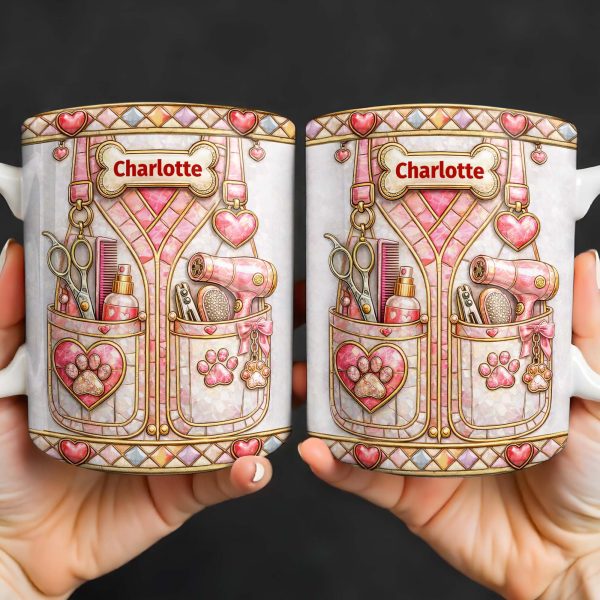 A Groomer With A Passion For Pets Grooming Tools And Paws - Personalized Custom Coffee Mug - JBS137_MG