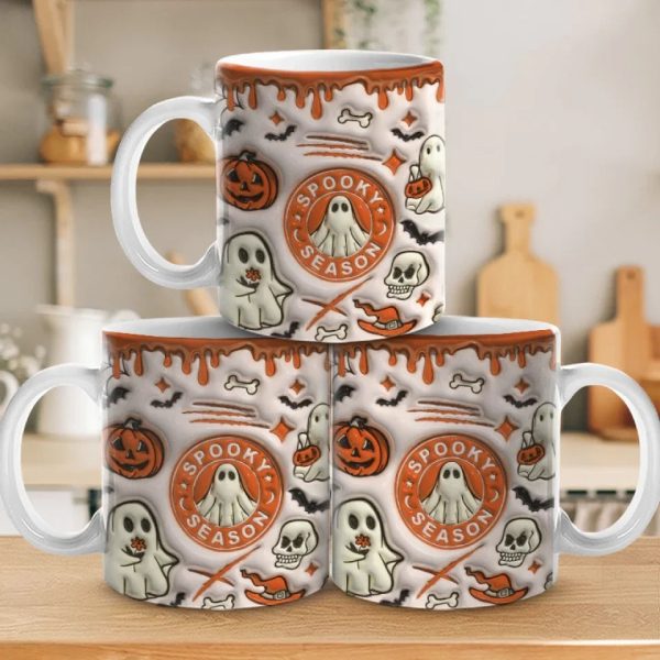 A Haunted Home Is A Happy Home - Family 3D Inflated Effect Printed Mug - Halloween Gift For Family Members A Haunted Home Is A Happy Home - Family 3D Inflated Effect Printed Mug - Halloween Gift For Family Members