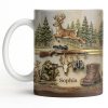 A Hunter's Passion With Deer And Rifle - Personalized Custom Coffee Mug - HTG010_MG A Hunter's Passion With Deer And Rifle - Personalized Custom Coffee Mug - HTG010_MG
