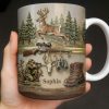A Hunter's Passion With Deer And Rifle - Personalized Custom Coffee Mug - HTG010_MG A Hunter's Passion With Deer And Rifle - Personalized Custom Coffee Mug - HTG010_MG
