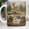 A Hunter's Passion With Deer And Rifle - Personalized Custom Coffee Mug - HTG010_MG A Hunter's Passion With Deer And Rifle - Personalized Custom Coffee Mug - HTG010_MG