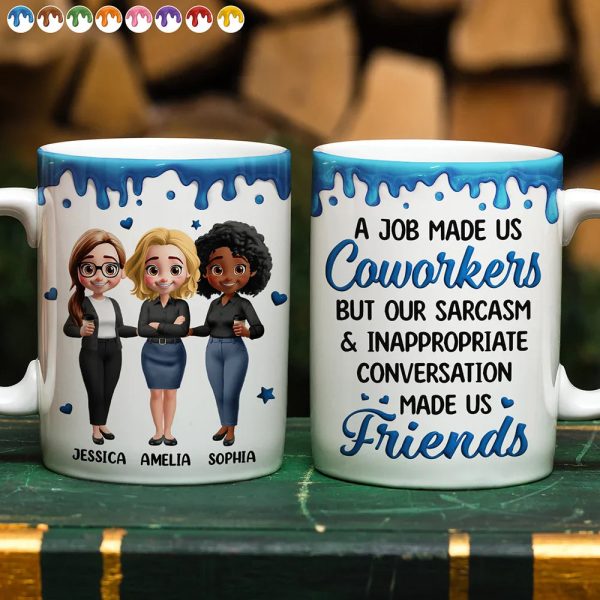 A Job Made Us Coworkers - Personalized White Edge-to-Edge Mug A Job Made Us Coworkers - Personalized White Edge-to-Edge Mug