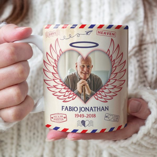A Letter From Heaven White Personalized Mug, Memorial Gift For Family Members, Upload Image A Letter From Heaven White Personalized Mug, Memorial Gift For Family Members, Upload Image