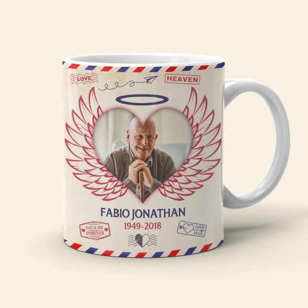A Letter From Heaven White Personalized Mug, Memorial Gift For Family Members, Upload Image A Letter From Heaven White Personalized Mug, Memorial Gift For Family Members, Upload Image