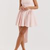 A-line Low Open Back Bow Mini Dress