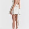 A-line Low Open Back Bow Mini Dress