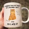 A Little Birdie Told Me Cute Cartoon Cats Personalized Mug, Perfect 2025 Gift For Cat Mom