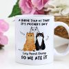 A Little Birdie Told Me Cute Cartoon Cats Personalized Mug, Perfect 2025 Gift For Cat Mom