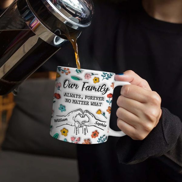 A Little Bit Of Crazy Family - 3D Inflated Effect Printed Mug, Personalized White Edge-to-Edge Mug A Little Bit Of Crazy Family - 3D Inflated Effect Printed Mug, Personalized White Edge-to-Edge Mug