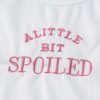 A Little Bit Spoiled White Graphic Crop Top A Little Bit Spoiled White Graphic Crop Top