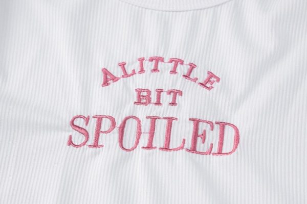 A Little Bit Spoiled White Graphic Crop Top A Little Bit Spoiled White Graphic Crop Top