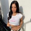 A Little Bit Spoiled White Graphic Crop Top A Little Bit Spoiled White Graphic Crop Top