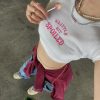 A Little Bit Spoiled White Graphic Crop Top A Little Bit Spoiled White Graphic Crop Top