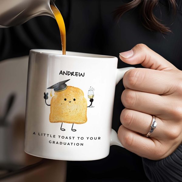 A Little Toast To Your Graduation Toast With Mortarboard - Personalized Custom Coffee Mug - GRAD002_MG A Little Toast To Your Graduation Toast With Mortarboard - Personalized Custom Coffee Mug - GRAD002_MG