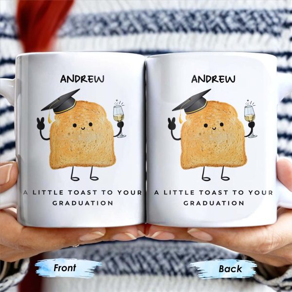 A Little Toast To Your Graduation Toast With Mortarboard - Personalized Custom Coffee Mug - GRAD002_MG A Little Toast To Your Graduation Toast With Mortarboard - Personalized Custom Coffee Mug - GRAD002_MG