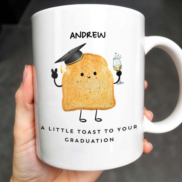 A Little Toast To Your Graduation Toast With Mortarboard - Personalized Custom Coffee Mug - GRAD002_MG A Little Toast To Your Graduation Toast With Mortarboard - Personalized Custom Coffee Mug - GRAD002_MG