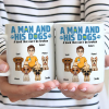 A Man And His Dogs A Bond That Can't Be Broken - Personalized Mug A Man And His Dogs A Bond That Can't Be Broken - Personalized Mug