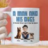 A Man And His Dogs Cartoon Pet - Personalized Mug - Gift for Pet Owners, Pet Lovers, Dog Dad | CLP15 NH96