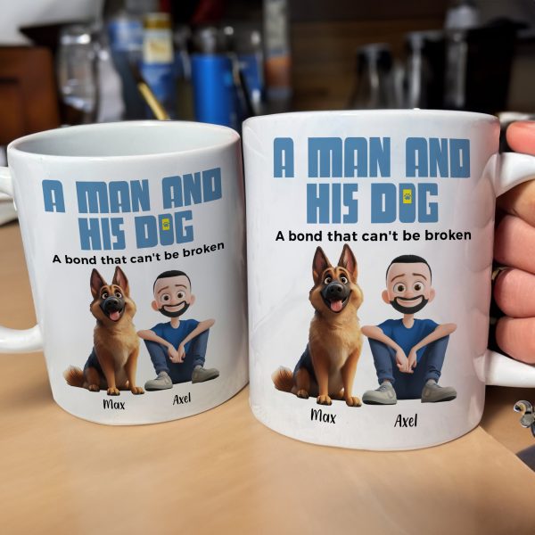 A Man & His Dogs - Personalized Mug A Man & His Dogs - Personalized Mug