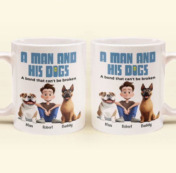 A Man & His Dogs - Personalized Mug A Man & His Dogs - Personalized Mug