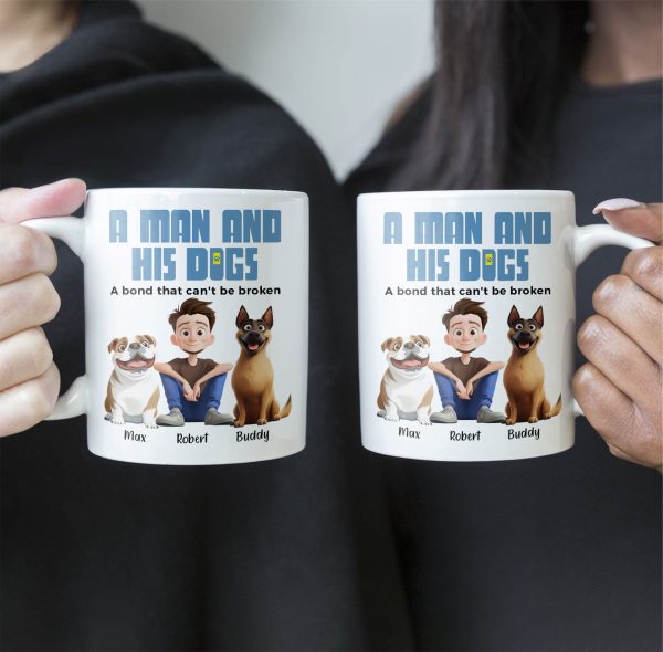 A Man & His Dogs - Personalized Mug A Man & His Dogs - Personalized Mug