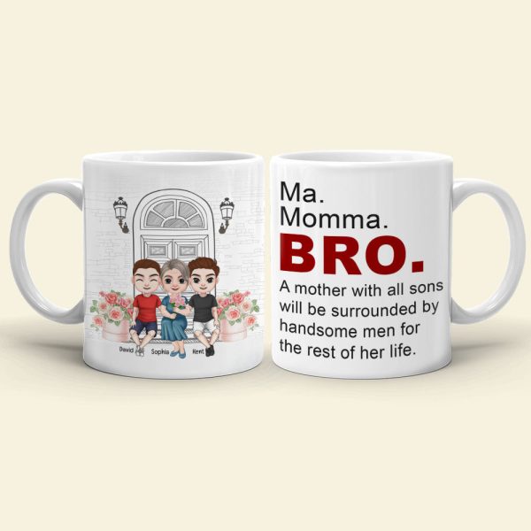 A Mother With All Sons Will Be Surrounded By Handsome Men-Personalized Coffee Mug- Gift For Mom- Gift For Son- Mom Coffee Mug A Mother With All Sons Will Be Surrounded By Handsome Men-Personalized Coffee Mug- Gift For Mom- Gift For Son- Mom Coffee Mug