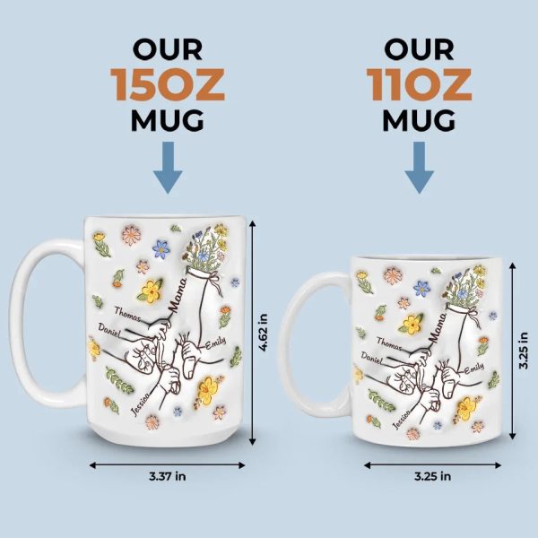 A Mother's Love Endures Through All - Family Personalized Custom 3D Inflated Effect Printed Mug - Gift For Mom, Grandma A Mother's Love Endures Through All - Family Personalized Custom 3D Inflated Effect Printed Mug - Gift For Mom, Grandma